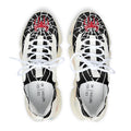 Red and white spiders on a spider's web Mesh Sneakers - Spider Web Women's Sneakers