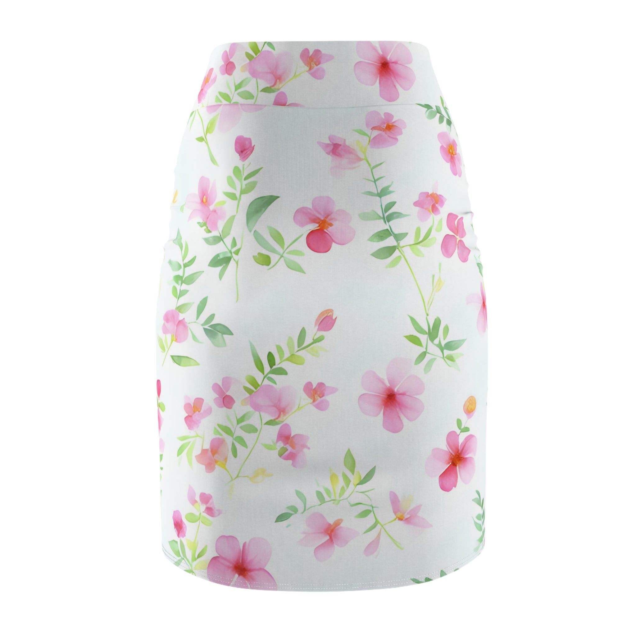 Blooming Grace Floral Skirt - Women's Pencil Skirt - Flower Patterned Skirt