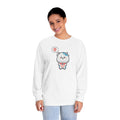 Kawaii Cow Woman Long Sleeve T-Shirt, Cute Cow Lady Tee, Funny Animal Lover Shirt, Adorable Farm Animal Top, Women's Graphic Tee