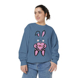 Rabbit With I Love You Heart Sweatshirt, Valentine's Day Gift, Unisex Jumper, Bunny Lover Pullover, Cozy Winter Apparel, Cute Animal