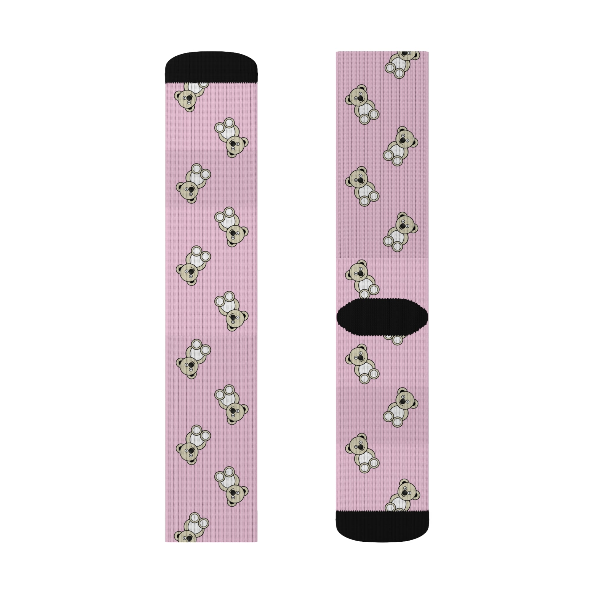 Cute Bears Sublimation Socks, Pink Animal Print, Cozy Winter Feet, Fun Statement Accessories, Unique Gift Ideas, Cute Bear Patterned Socks