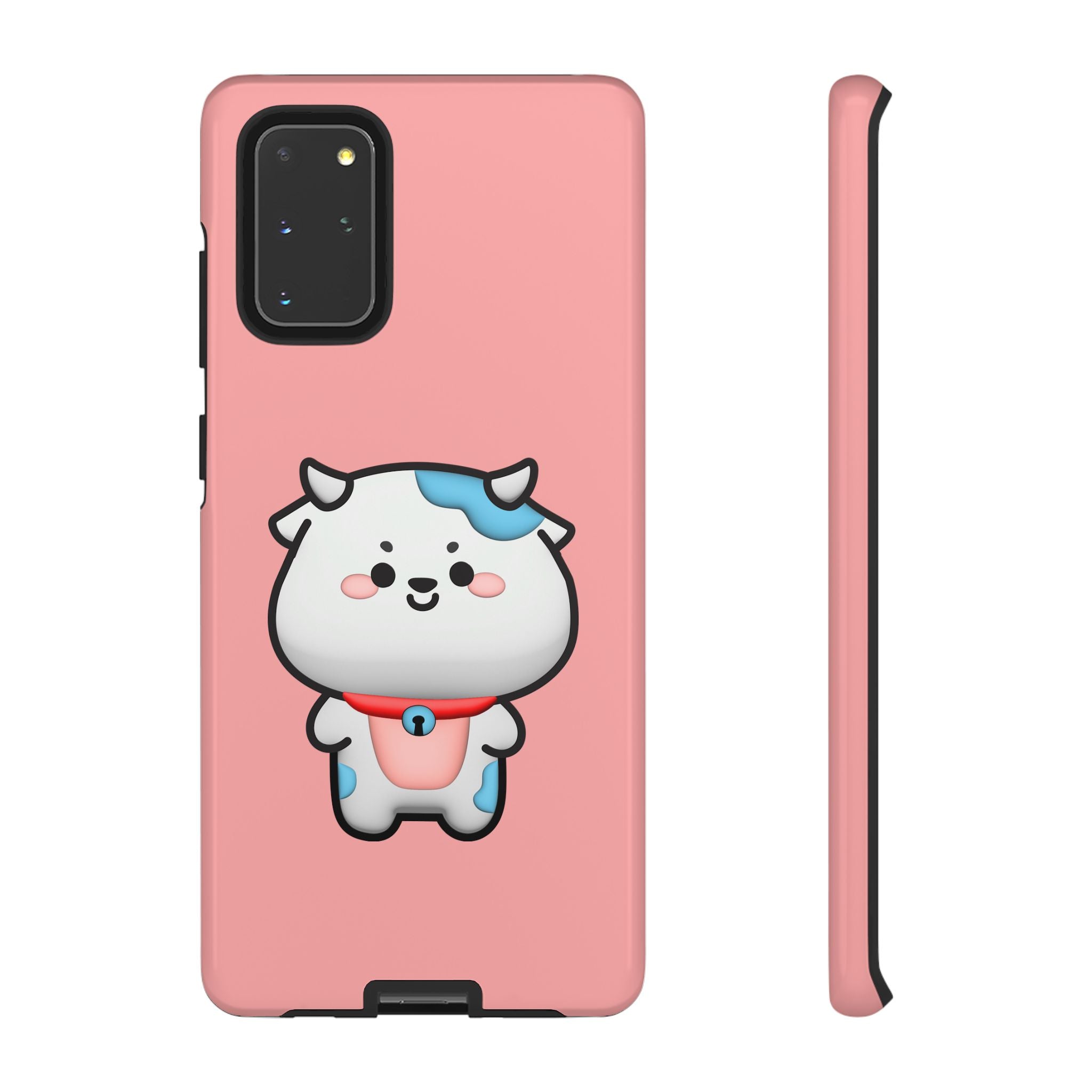 Kawaii Cow Tough Cases - Cute Animal Phone Cover for iPhone Galaxy Pixel, Cow Lover Gift, Animal Print Phone Case, Protective Smartphone