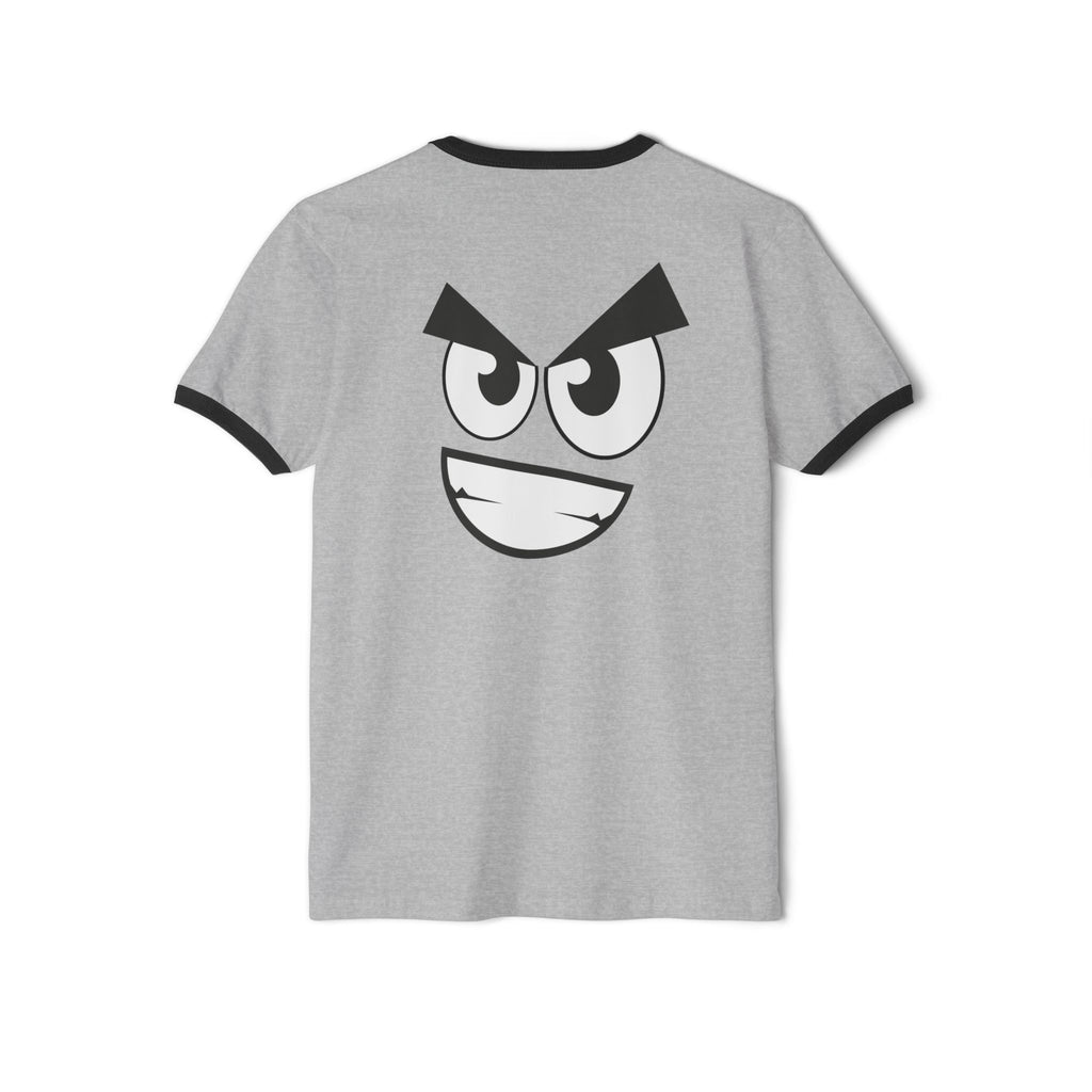 Sinister Smirk Ringer Tee - Evil Grin Goth T-Shirt