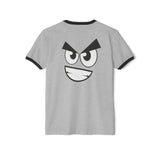 Sinister Smirk Ringer Tee - Evil Grin Goth T-Shirt