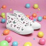 Kawaii Unicorn Women&#039;s High Top Sneakers, Cute Sneaker Shoes, Magical Fairy Tale Unicorn Footwear, Gift for Unicorn Lovers, Unicorn