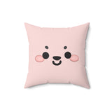 Kawaii Face Pillow, Cute Pillow, Decorative Pillow, Square Pillow, Home Decor, Spun Polyester Pillow