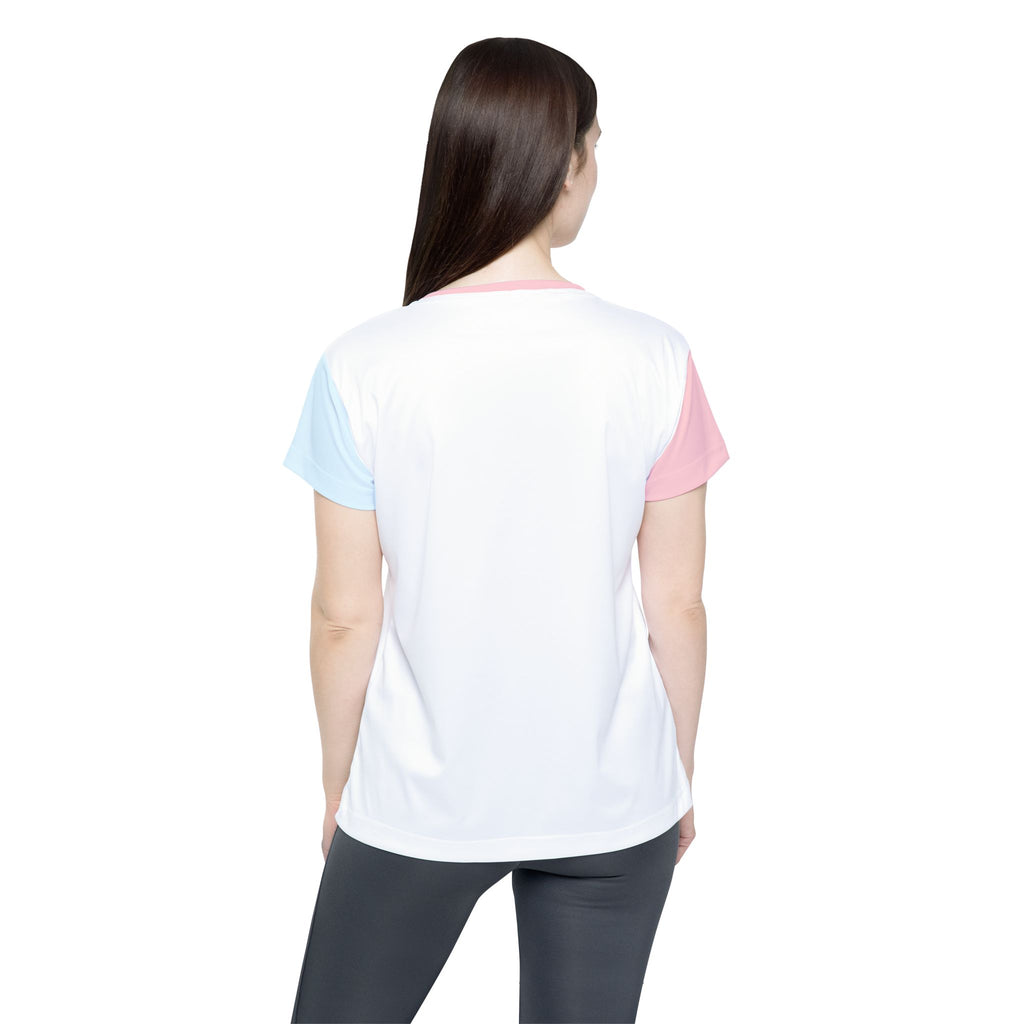 Cat Boba Tea Bubble Tea Anime Kawaii Neko Women's Sports Jersey - Cute Kitty Athletic Shirt, Workout Top, Fitness Apparel, Japanese Manga