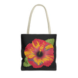 Poppy Tote Bag - Floral Canvas Shoulder Bag for Women, Flower Printed Grocery Tote, Reusable Shopping Handbag, Eco-Friendly Beach Bag, Gift