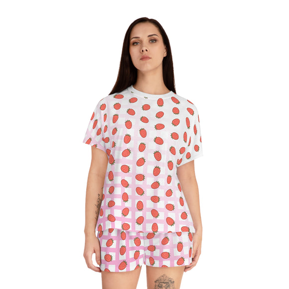 Berry Sweet Pajama Set - Women's Sleepwear - Cute Pajama Set - Fruit Patterned Sleepwear