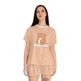 Cute Bear in the Snow Women's Pajama Set - Cute Winter Sleepwear - Cozy Loungewear