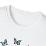 Koala Heart T-Shirt, Cute Animal Tee, Butterfly Graphic Shirt, Nature Lover Gift, Wildlife Lover Top