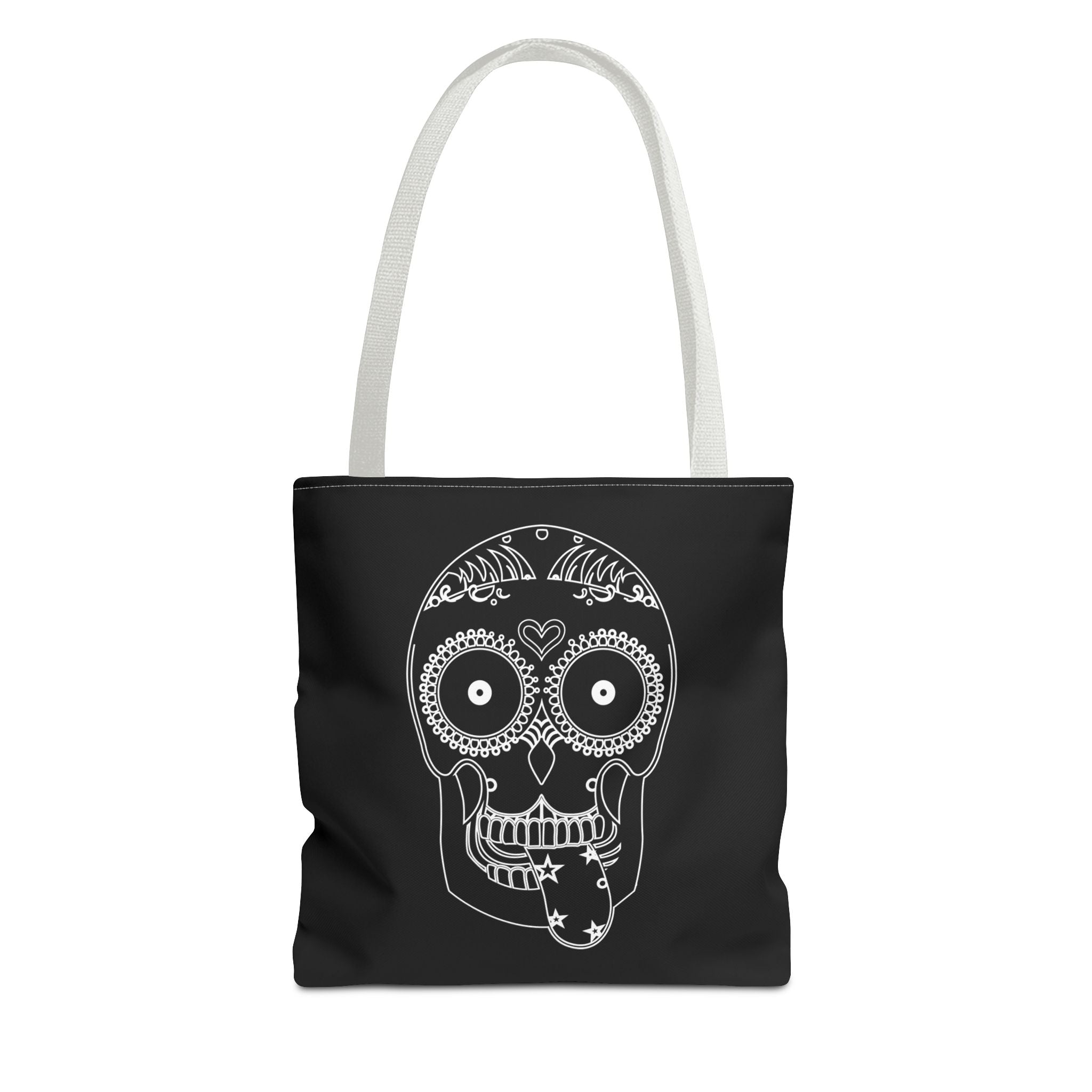 Gothic Skull Tote Bag, Halloween Bag, Spooky Shoulder Bag, Skull and Spider Grocery Tote, Gothic Handbag, Creepy Skull Purse