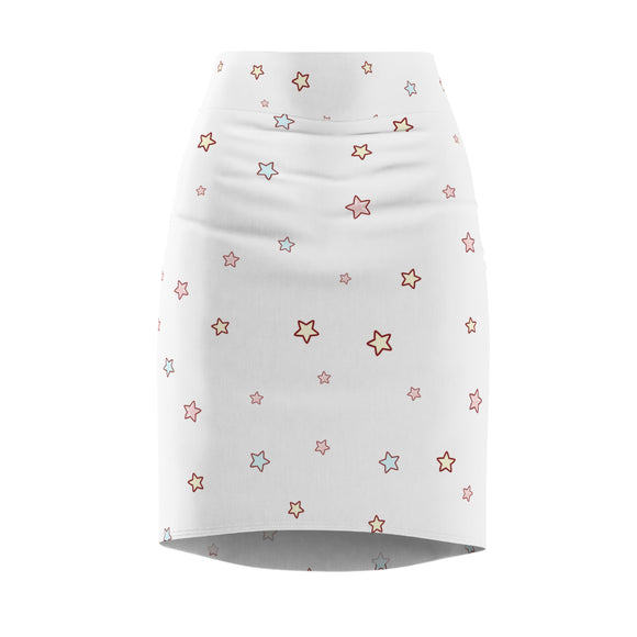 Kawaii Stars Pencil Skirt - Cute Skirt