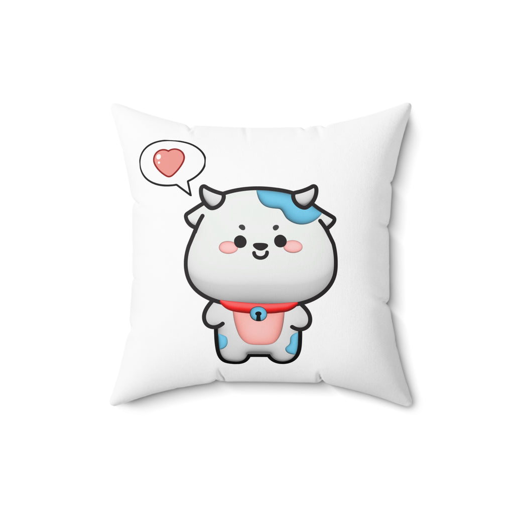 Kawaii Cow Pillow, Cute Farm Animal Cushion, Animal Lover Decor, Cozy Throw Pillow, Home Decor Accent