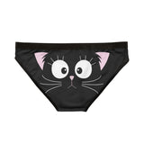 Kawaii Black Cat Face Women's Underwear — Cute Kitty Briefs