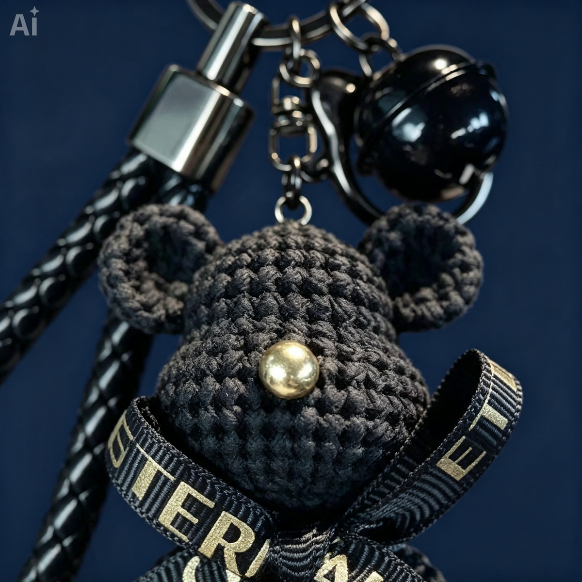 Cute Bow Teddy Bear Keychain – Kawaii Bag Charm