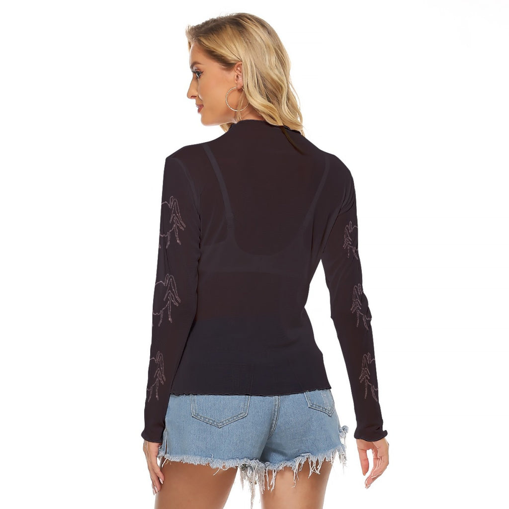 Spider Skull Gothic Mesh Top