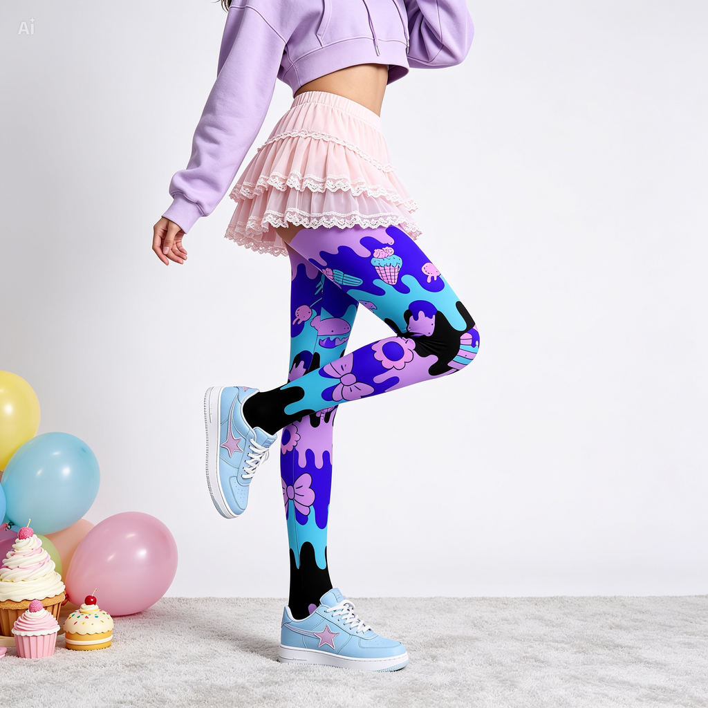 Melting Pastel Tights | Kawaii Drip Legwear