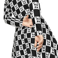 Pandas Chessboard Dance Dress, Women's Long Sleeve, Panda Lover Gift, Cute Animal Outfit, Black and White Costume, Fun Chessboard Design