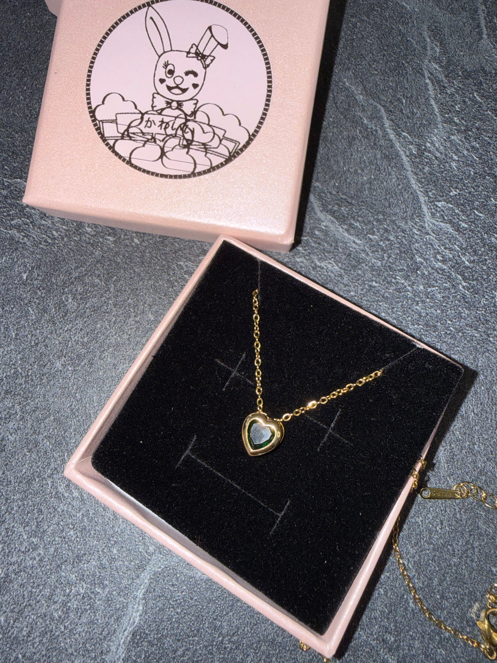 Gold-Tone Heart Pendant Necklace – Cute Stainless Steel Style Jewelry