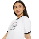 Kawaii Cute Hamster Ringer Tee - Cotton T-Shirt - Animal Lover Gift - Funny Graphic Tee - Cute Rodent Shirt