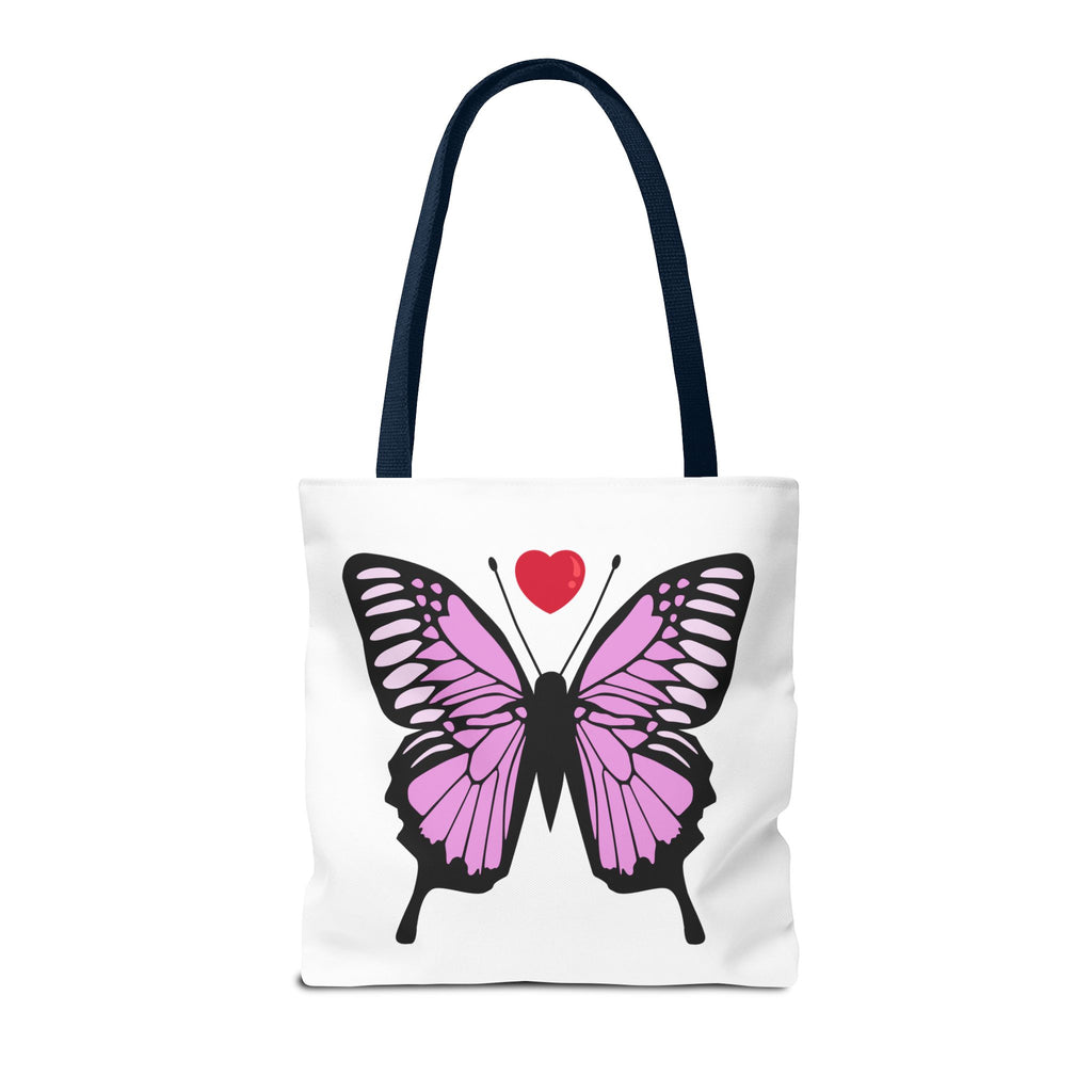 Pink Butterfly Tote Bag - Feminine Floral Design