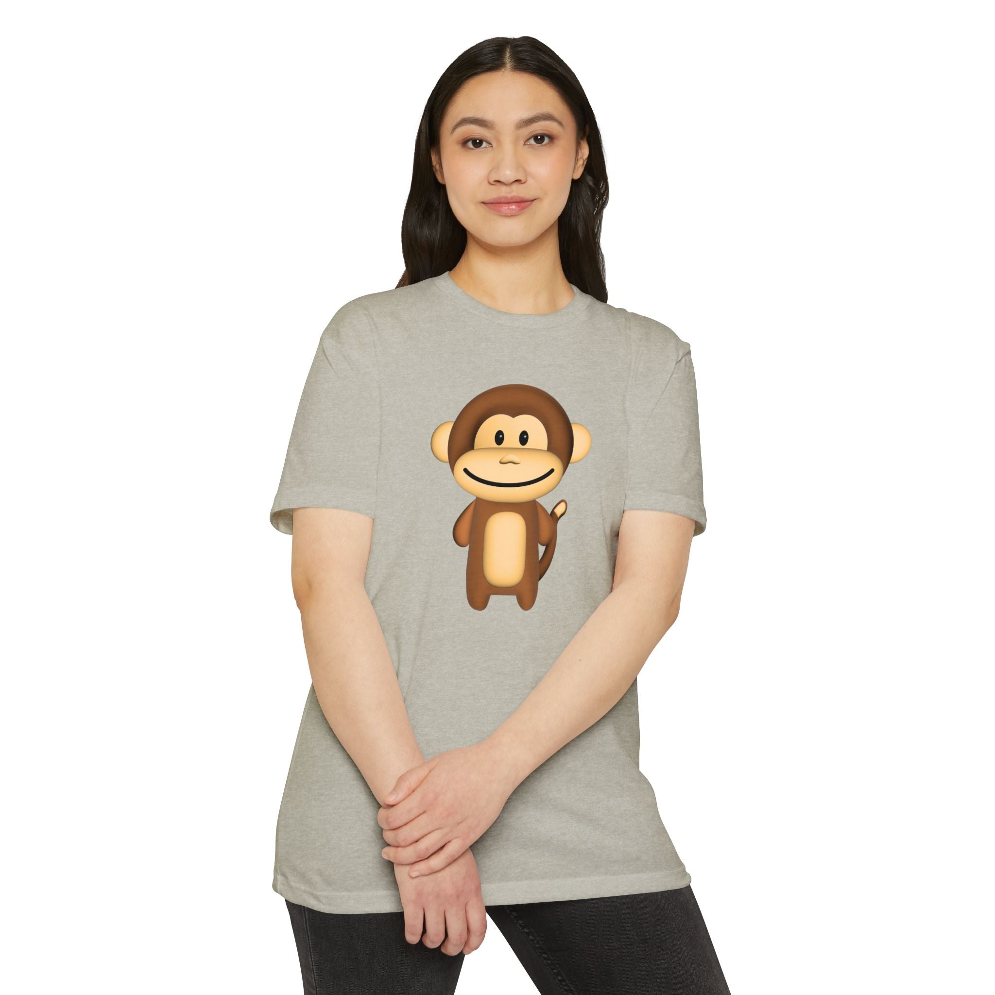 Kawaii Monkey T-shirt - Unisex CVC Jersey