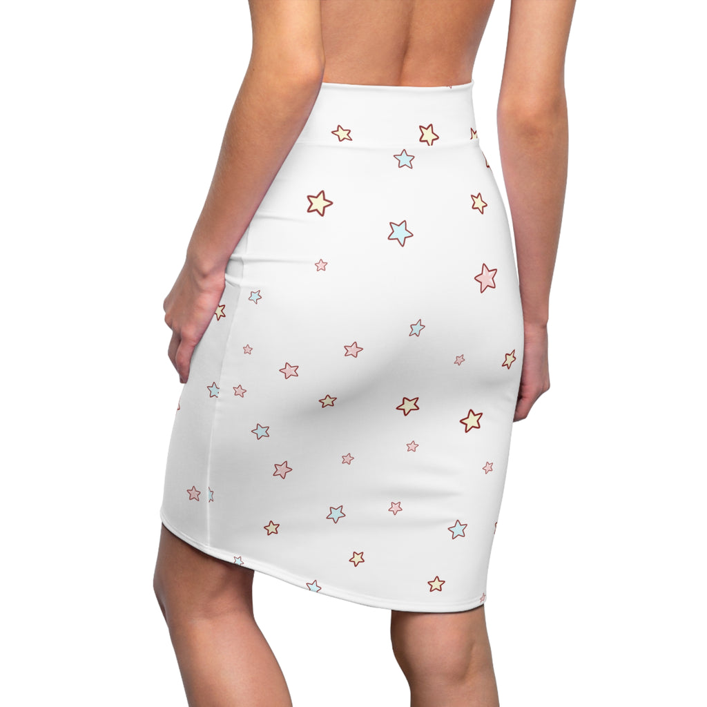 Kawaii Stars Pencil Skirt - Cute Skirt