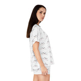 Sleepy Whiskers Pajama Set - Cute Pajama Set for Women - Short Pajamas - Sleepwear Set