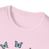 Koala Heart T-Shirt, Cute Animal Tee, Butterfly Graphic Shirt, Nature Lover Gift, Wildlife Lover Top