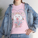 Kawaii Christian T-Shirt - Angel Cloud Rainbow Tee- Religious Graphic Top
