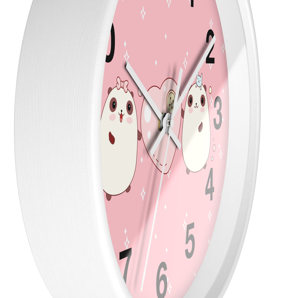 Kawaii Bears Wall Clock - Cute Animal Design, Nursery Decor, Kids Room Decor, Unique Home Gift, Adorable Clock