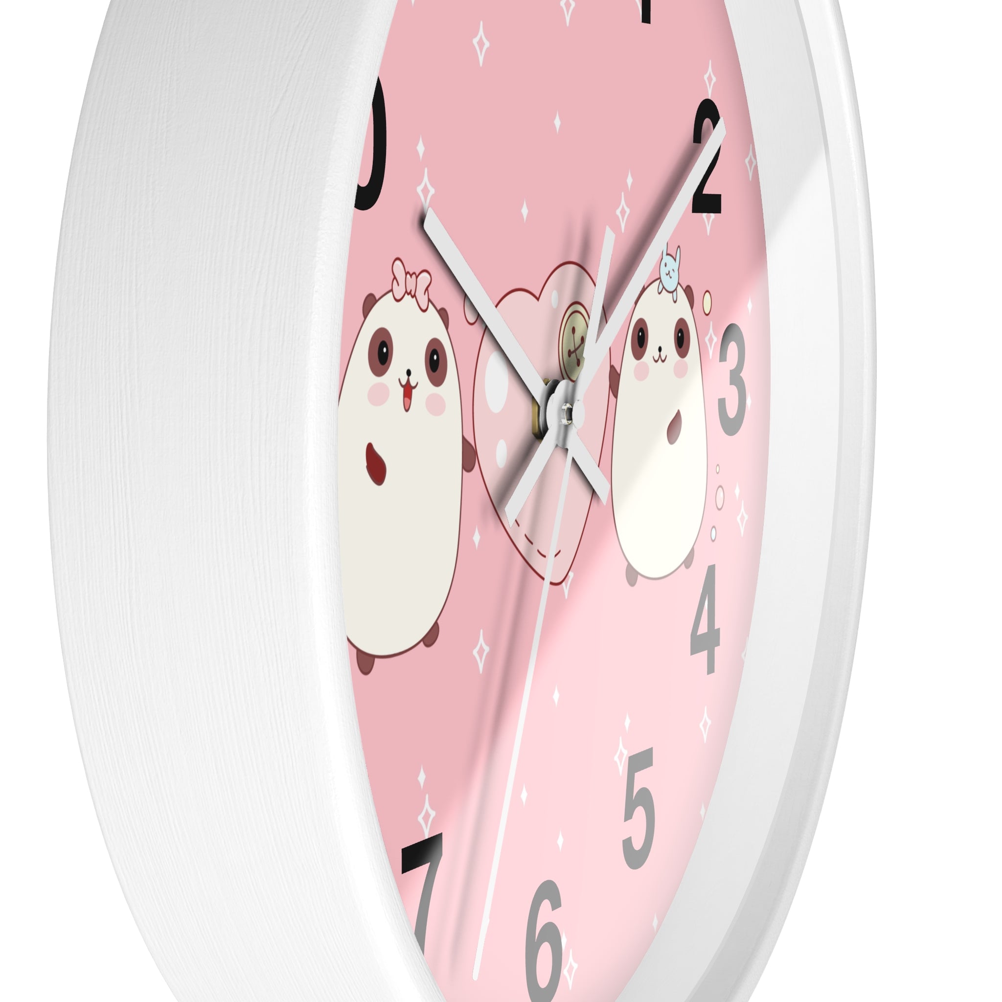 Kawaii Bears Wall Clock - Cute Animal Design, Nursery Decor, Kids Room Decor, Unique Home Gift, Adorable Clock