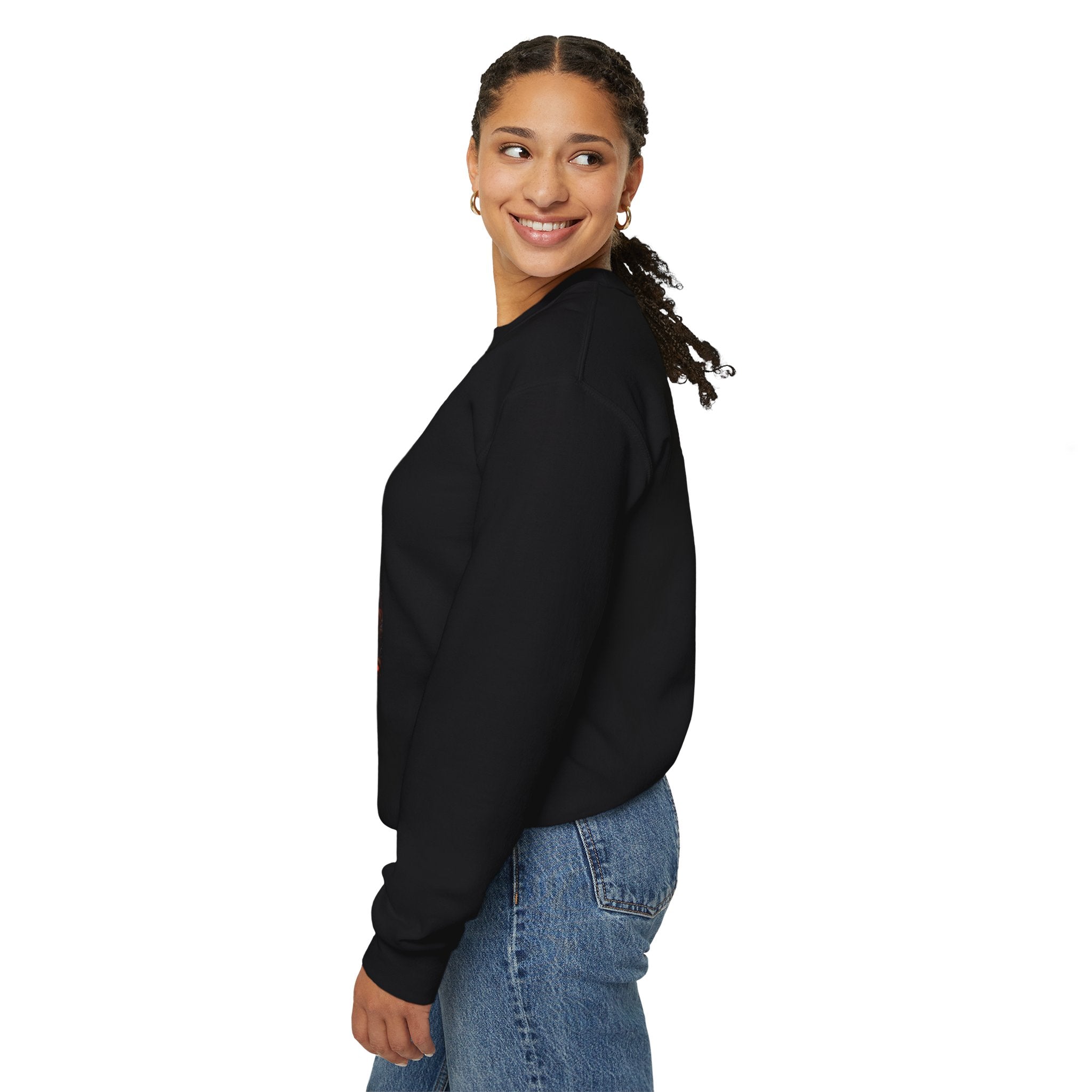 Halloween Doll With a Mix of Scary and Sweet Unisex Heavy Blend™ Crewneck Sweatshirt