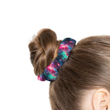 Neon Space Scrunchie, Galaxy Hair Accessory, Colorful Elastic Headband, Celestial Hair Tie, Unique Fashion Hairband