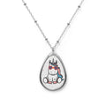 Kawaii Unicorn Oval Necklace - Magical Fantasy Pendant - Teen Girls Gift - Birthday Present
