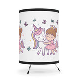 Tripod Lamp - Unicorn Princess Design - High-Res Printed Shade - US\CA Plug
