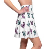 Butterflies Skater Skirt, Women's Fashion, A-Line Skirt, Flowy Butterfly Print, Summer Clothing, Cute Girly Skirt