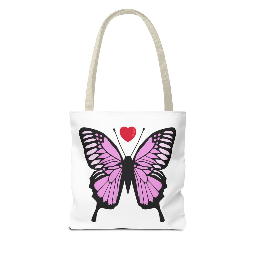 Pink Butterfly Tote Bag - Feminine Floral Design