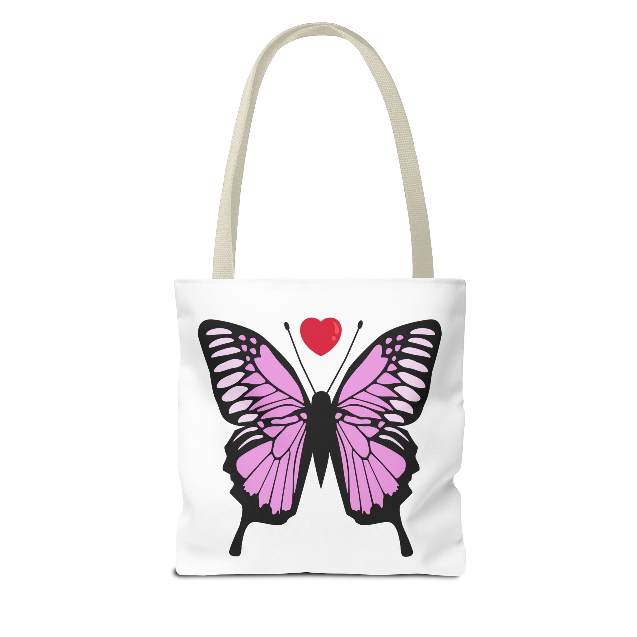 Pink Butterfly Tote Bag - Feminine Floral Design