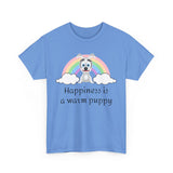 Happiness is a warm puppy T-Shirt, Dog lover gift, Graphic Tee, Animal lover shirt, Cute pet owner present