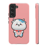 Kawaii Cow Tough Cases - Cute Animal Phone Cover for iPhone Galaxy Pixel, Cow Lover Gift, Animal Print Phone Case, Protective Smartphone