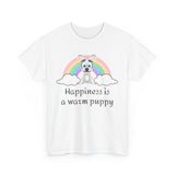 Happiness is a warm puppy T-Shirt, Dog lover gift, Graphic Tee, Animal lover shirt, Cute pet owner present