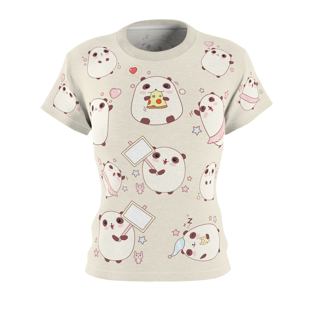 Happy Cute Bears Women's Tee, Fun Animal Print Top, Adorable Graphic Tee, Gift for Her, Bear Lover Clothing