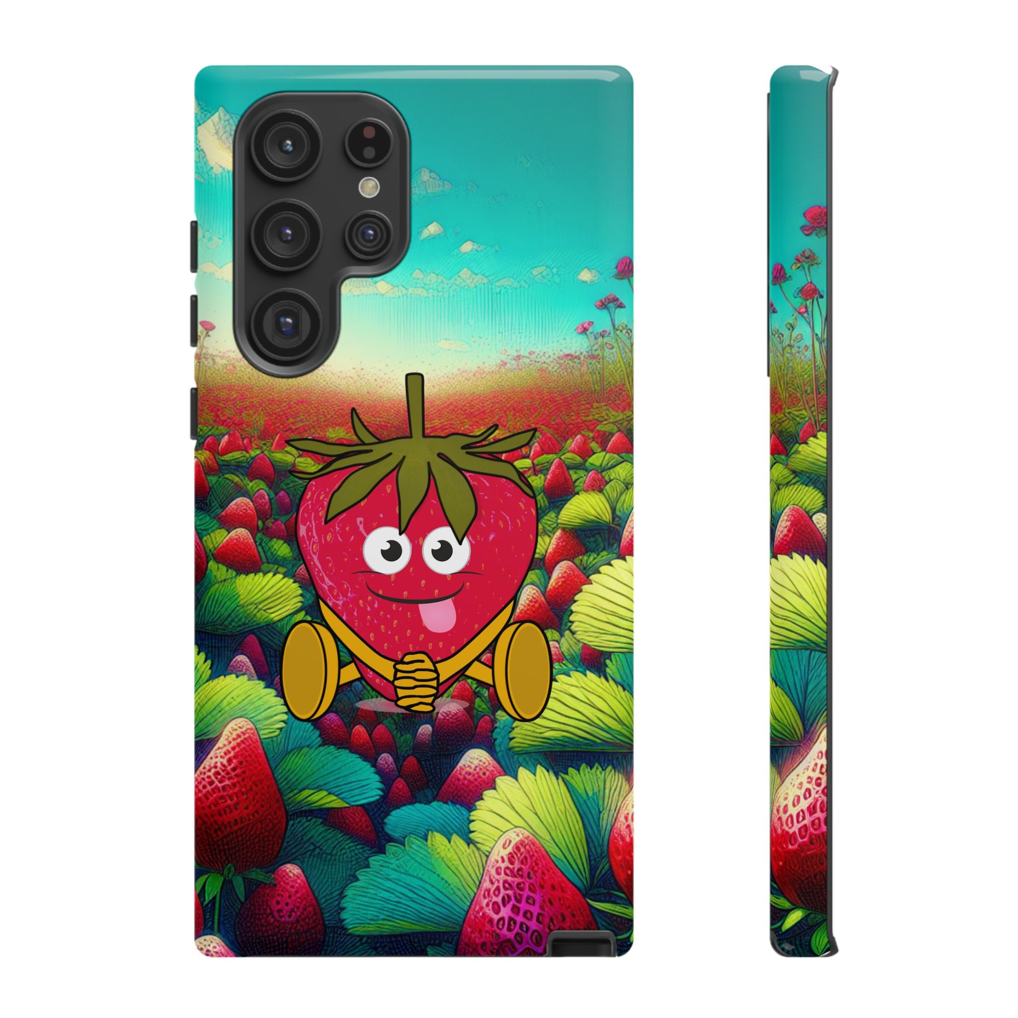 Cute Strawberry in the strawberry fields Tough Cases