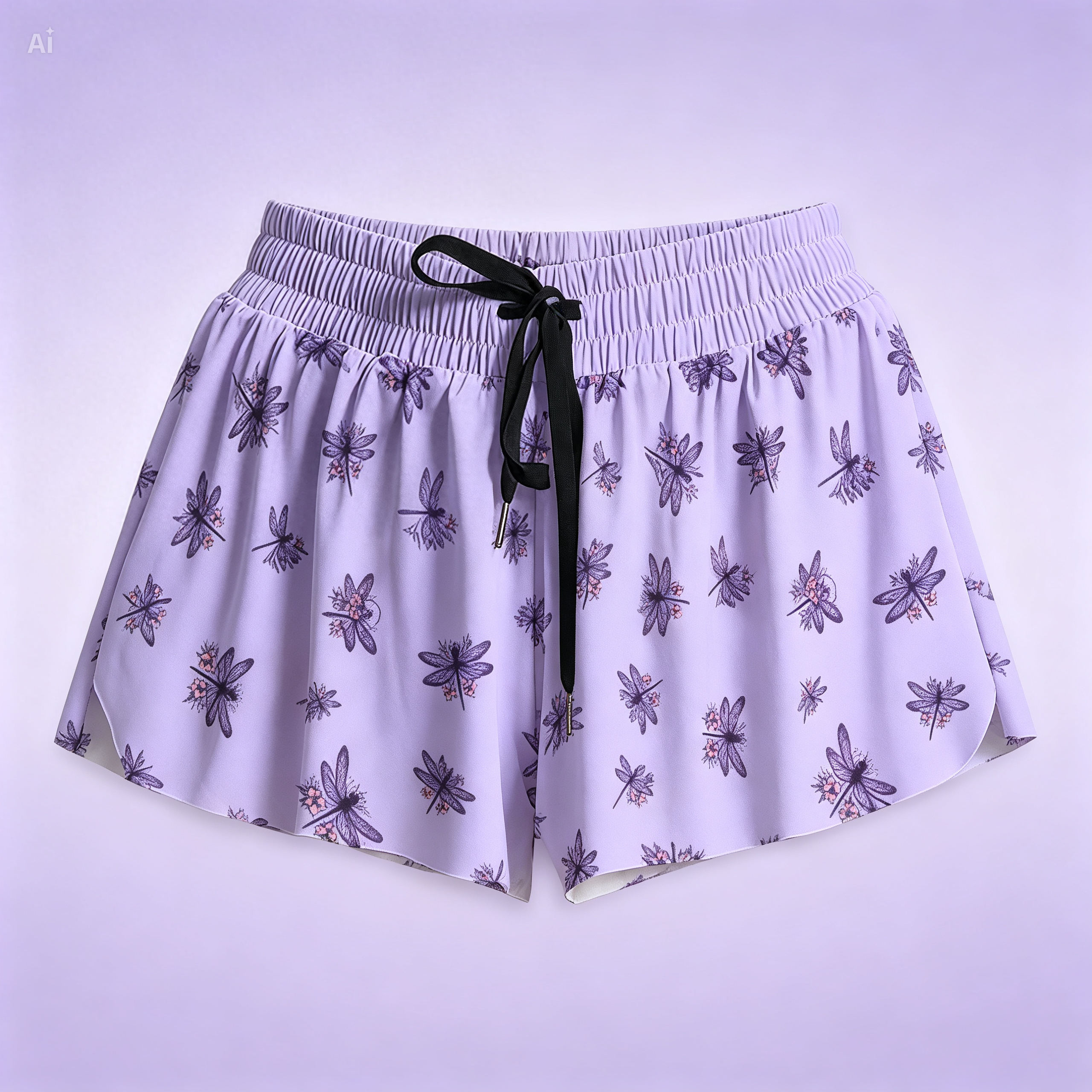 Purple Dragonfly Athletic Skort – Tennis Skirt with Built-In Shorts and Pockets