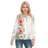 Floral Button Shirt – Pink Flower Loose Fit Blouse