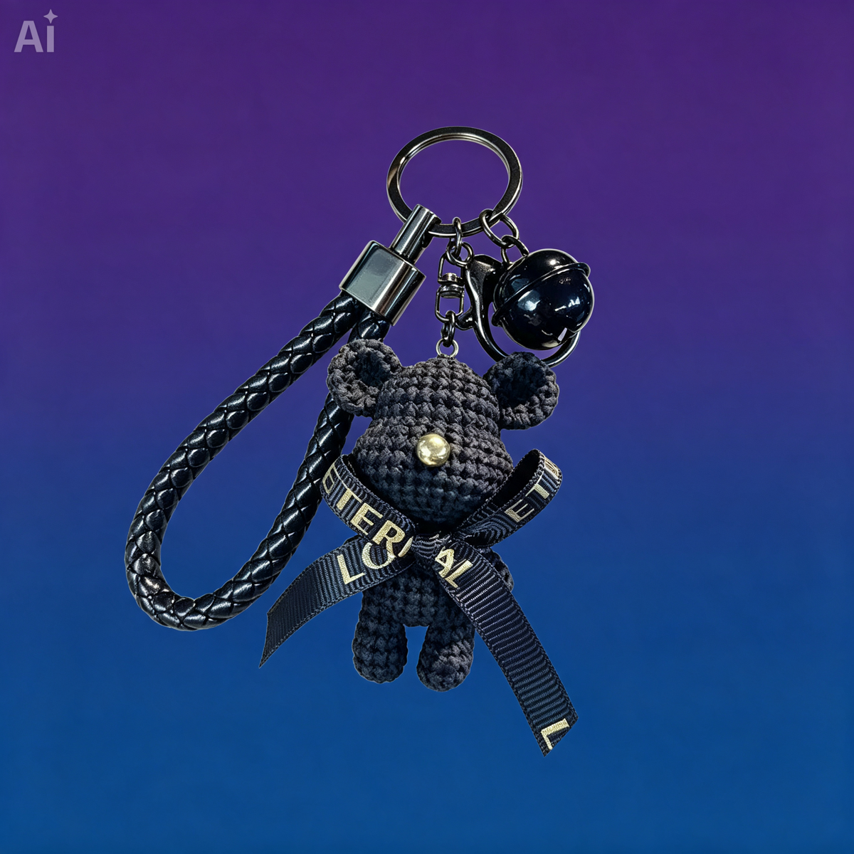 Cute Bow Teddy Bear Keychain – Kawaii Bag Charm