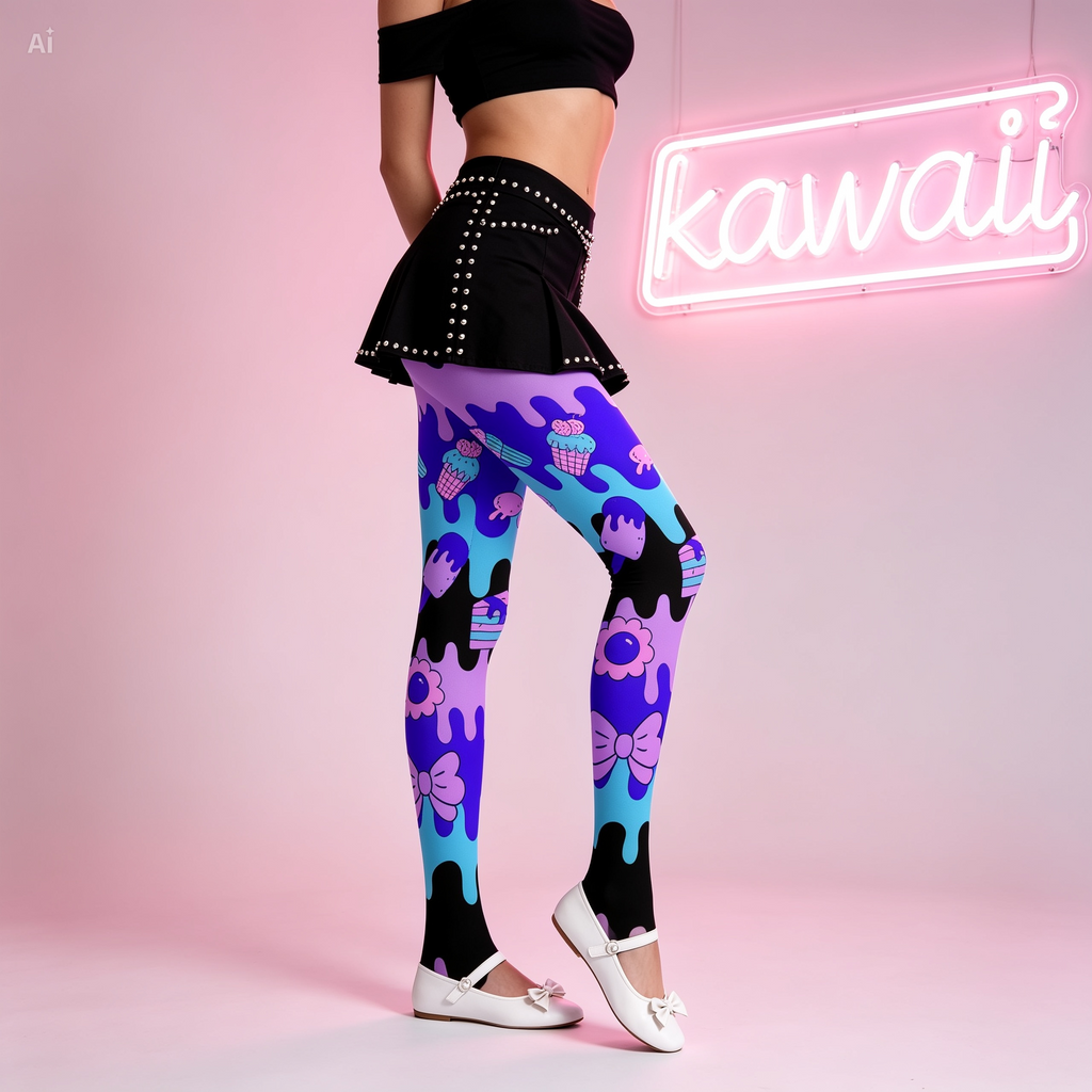 Melting Pastel Tights | Kawaii Drip Legwear