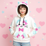 Kawaii Cat Ear Hoodie – Cute Pastel Kitty Hoodie